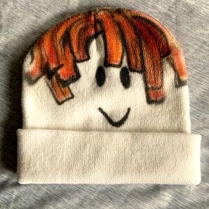 ROBLOX Custom made air brushed “bacon hair” beanie